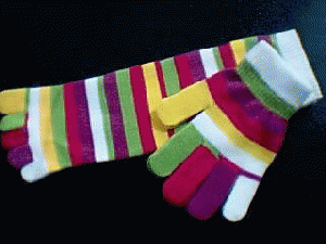 Striped Gloves And Socks